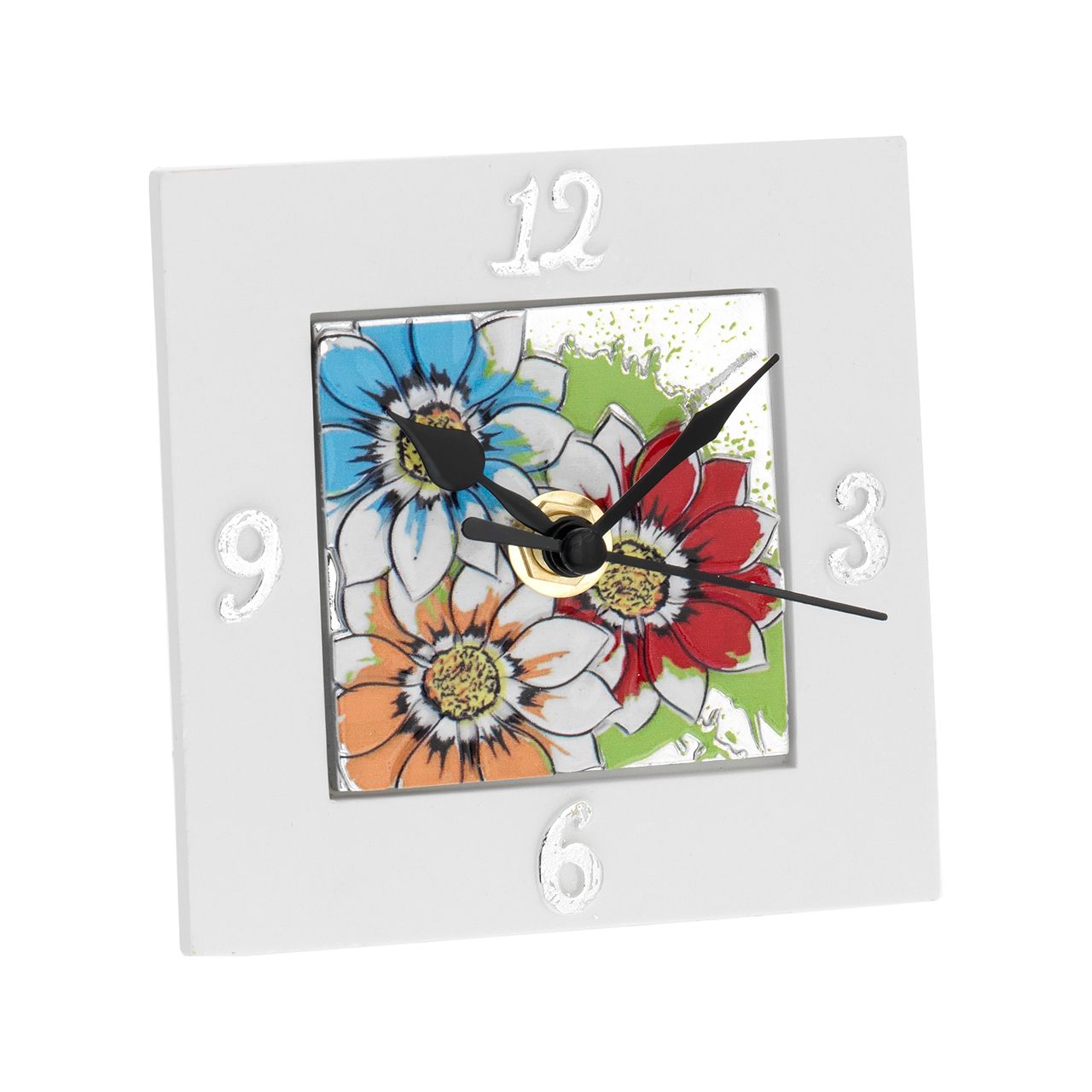 OROLOGIO QUADRATO 10*10 CON DECO MAIOLICA 1

